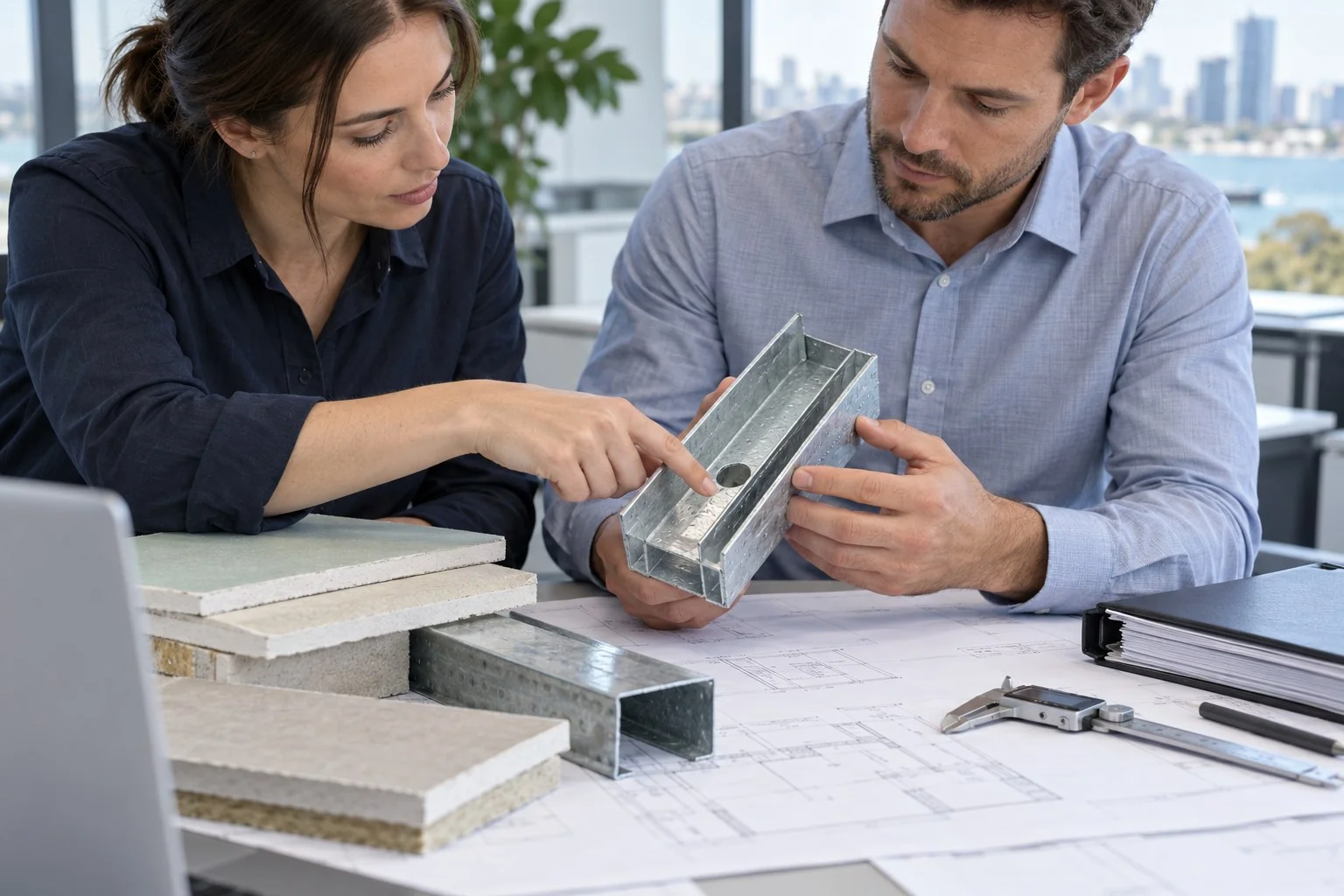 Illustrative review of building material samples